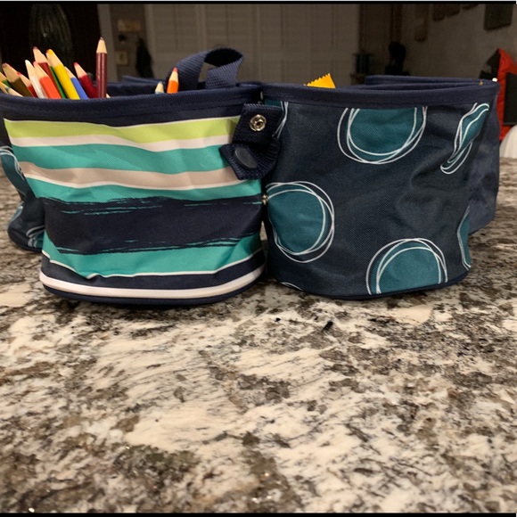 Thirty-One Oh-Snap Bin Navy Cross Pop - Picture 4 of 5